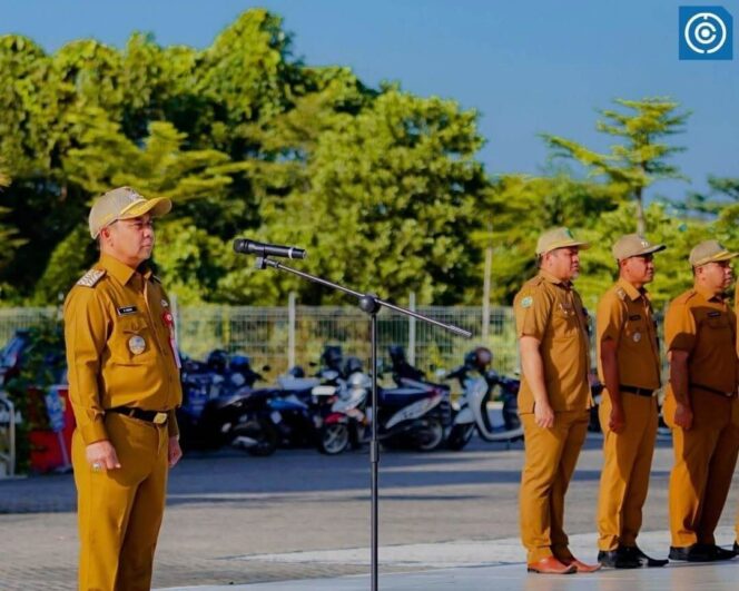 
 Apel dipimpin langsung oleh Bupati Tapin, H. Yamani, S.Ak., M.M.