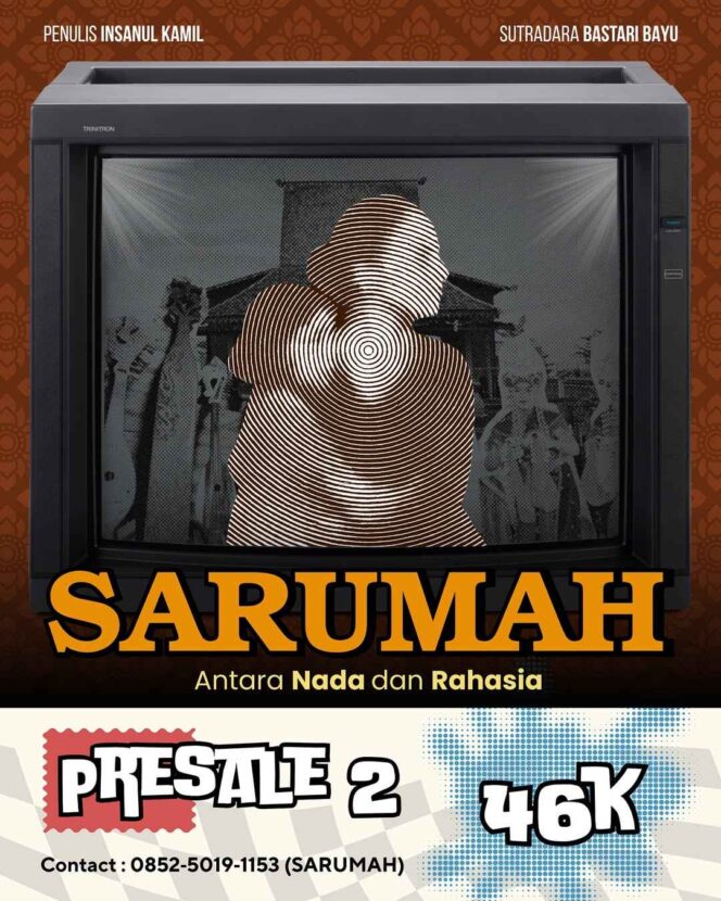 
 POSTER - Teater musikal bertajuk “Sarumah: Antara Nada dan Rahasia.” Yang akan digelar 15 November 2025, Balairung Sari, Taman Budaya Banjarmasin